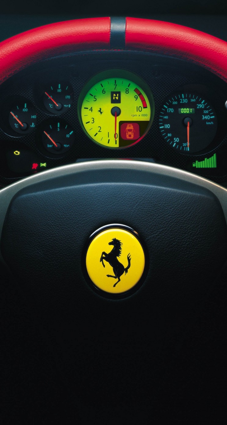 Ferrari Steering Wheel Wallpaper for Apple iPhone 5 / 5s