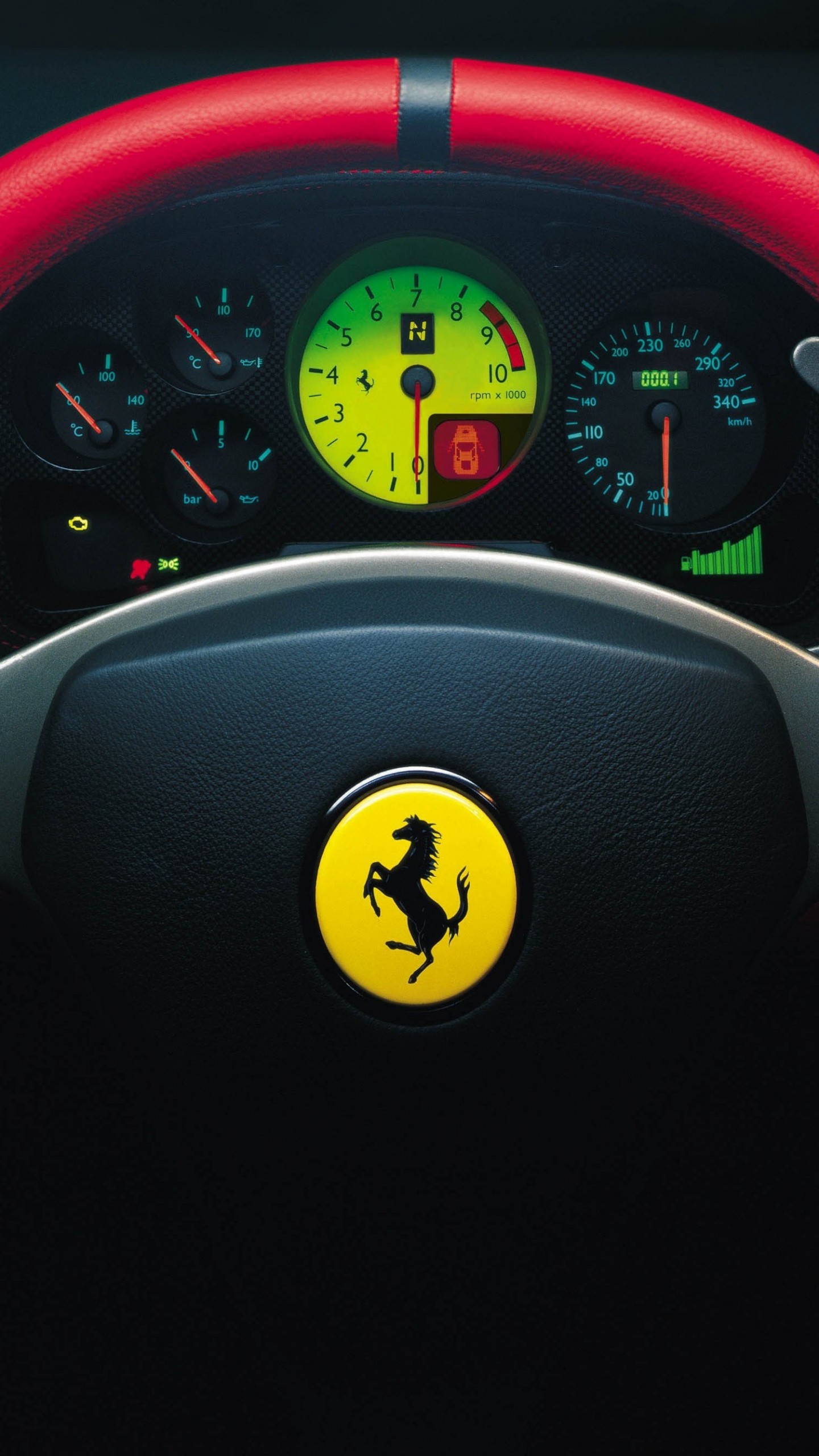 Ferrari Steering Wheel Wallpaper for Google Nexus 6