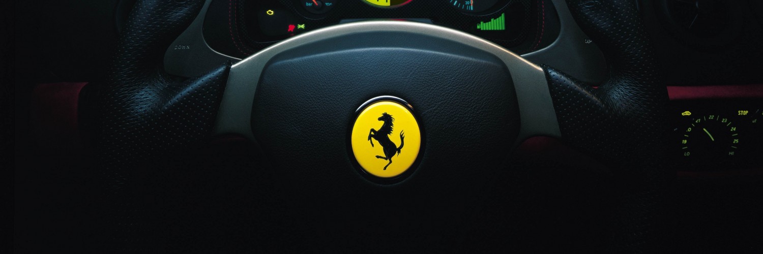 Ferrari Steering Wheel Wallpaper for Social Media Twitter Header