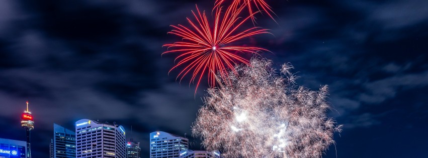 Fireworks In Darling Harbour Wallpaper for Social Media Facebook Cover