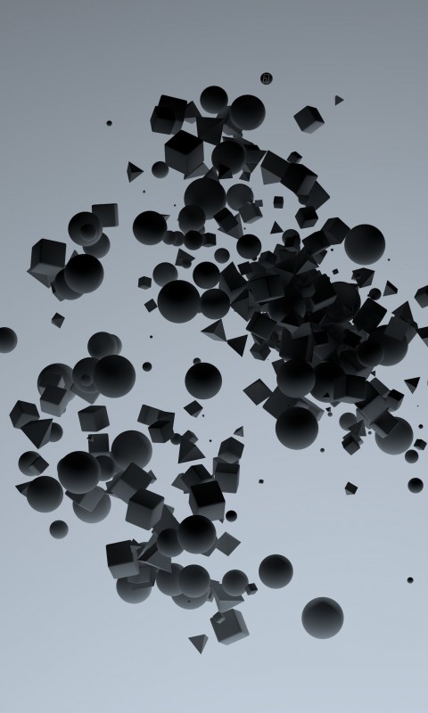 Floating Shapes Wallpaper for HTC Desire HD
