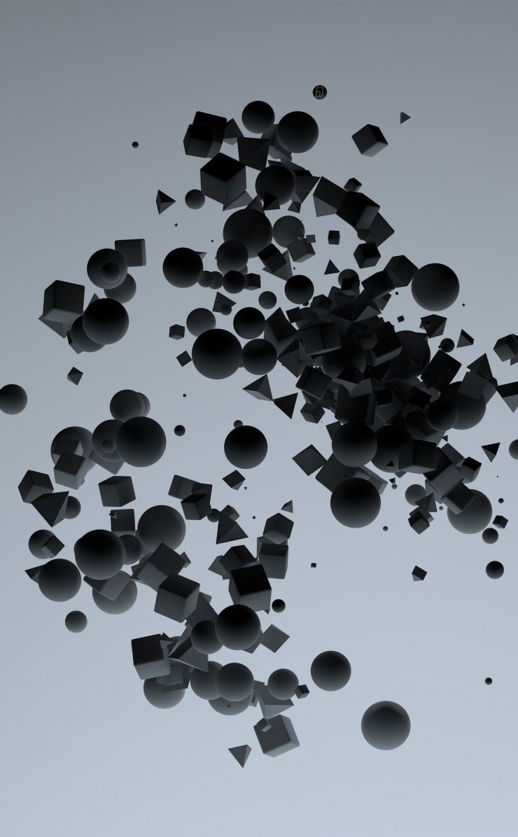 Floating Shapes Wallpaper for Apple iPhone 4 / 4s