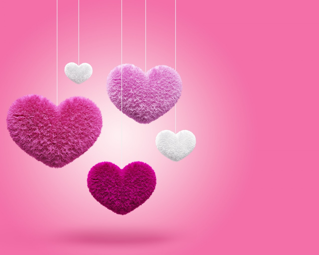 Fluffy Hearts Wallpaper for Desktop 1280x1024