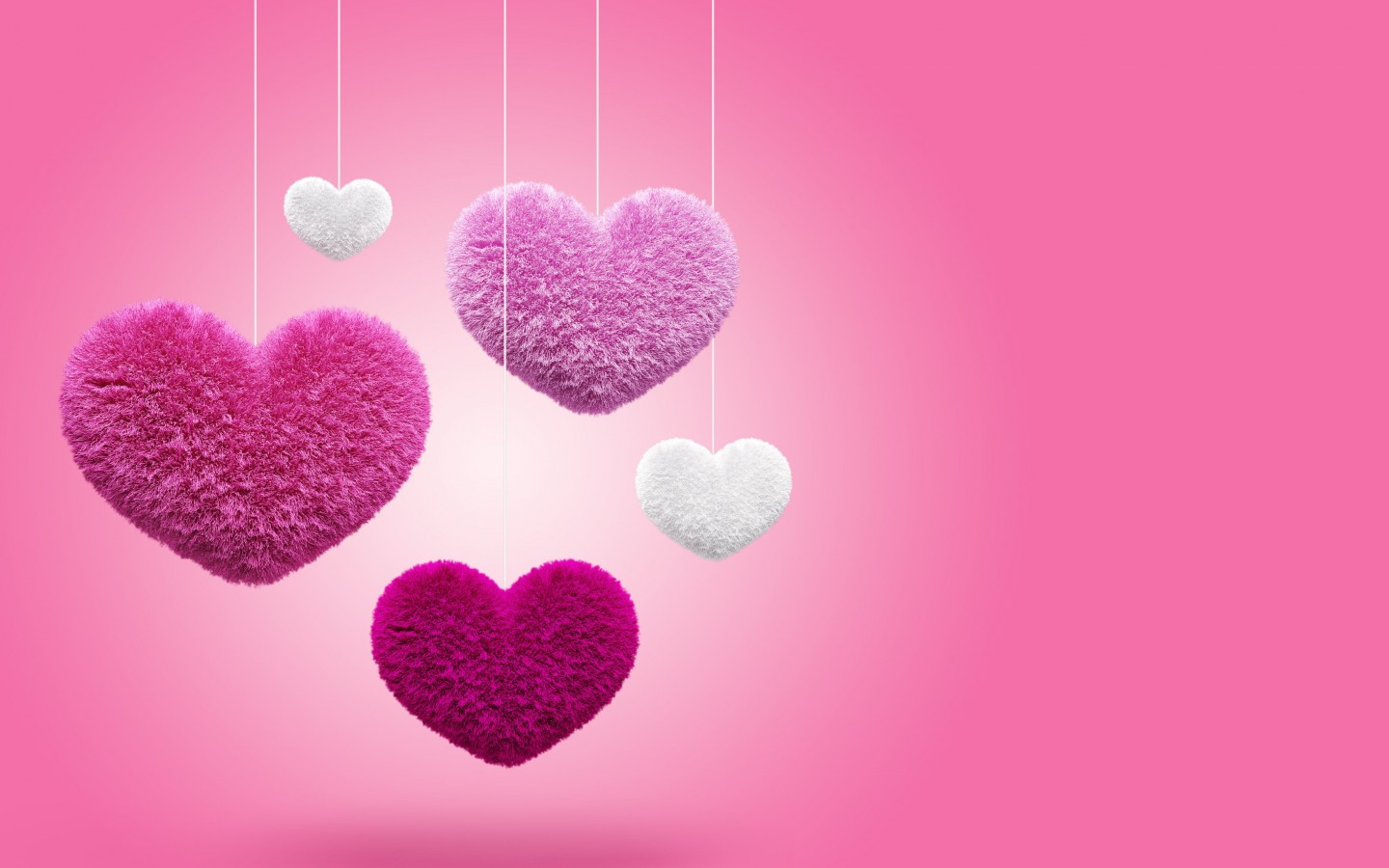 Fluffy Hearts Wallpaper for Desktop 1440x900