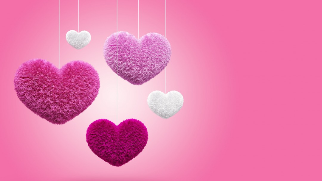 Fluffy Hearts Wallpaper for Social Media Google Plus Cover