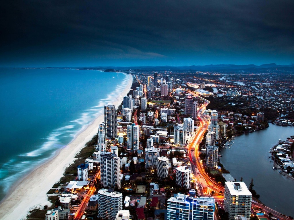 Gold Coast City in Queensland, Australia Wallpaper for Desktop 1024x768