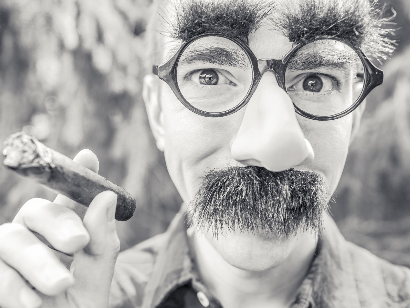 Groucho Glasses Man Wallpaper for Desktop 1600x1200