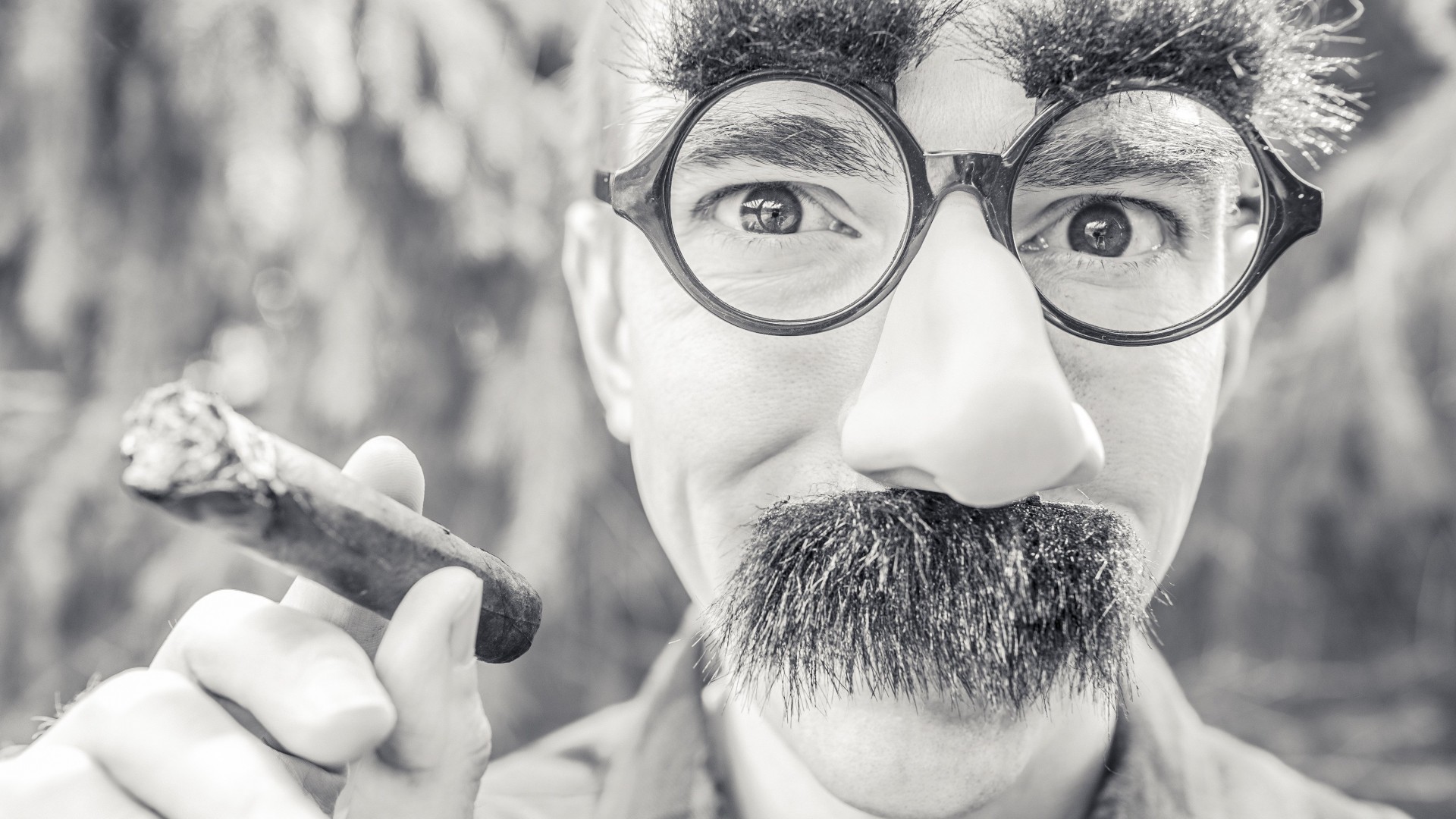 Groucho Glasses Man Wallpaper for Desktop 1920x1080