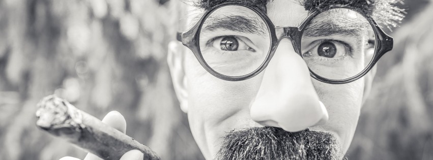 Groucho Glasses Man Wallpaper for Social Media Facebook Cover