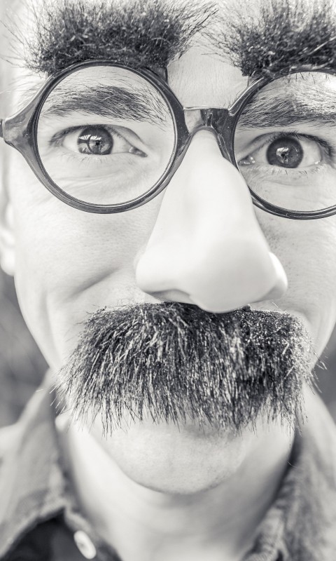 Groucho Glasses Man Wallpaper for SAMSUNG Galaxy S3 Mini