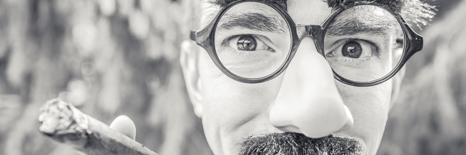 Groucho Glasses Man Wallpaper for Social Media Twitter Header