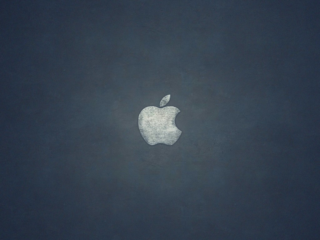 Grunge Apple Logo Wallpaper for Desktop 1024x768