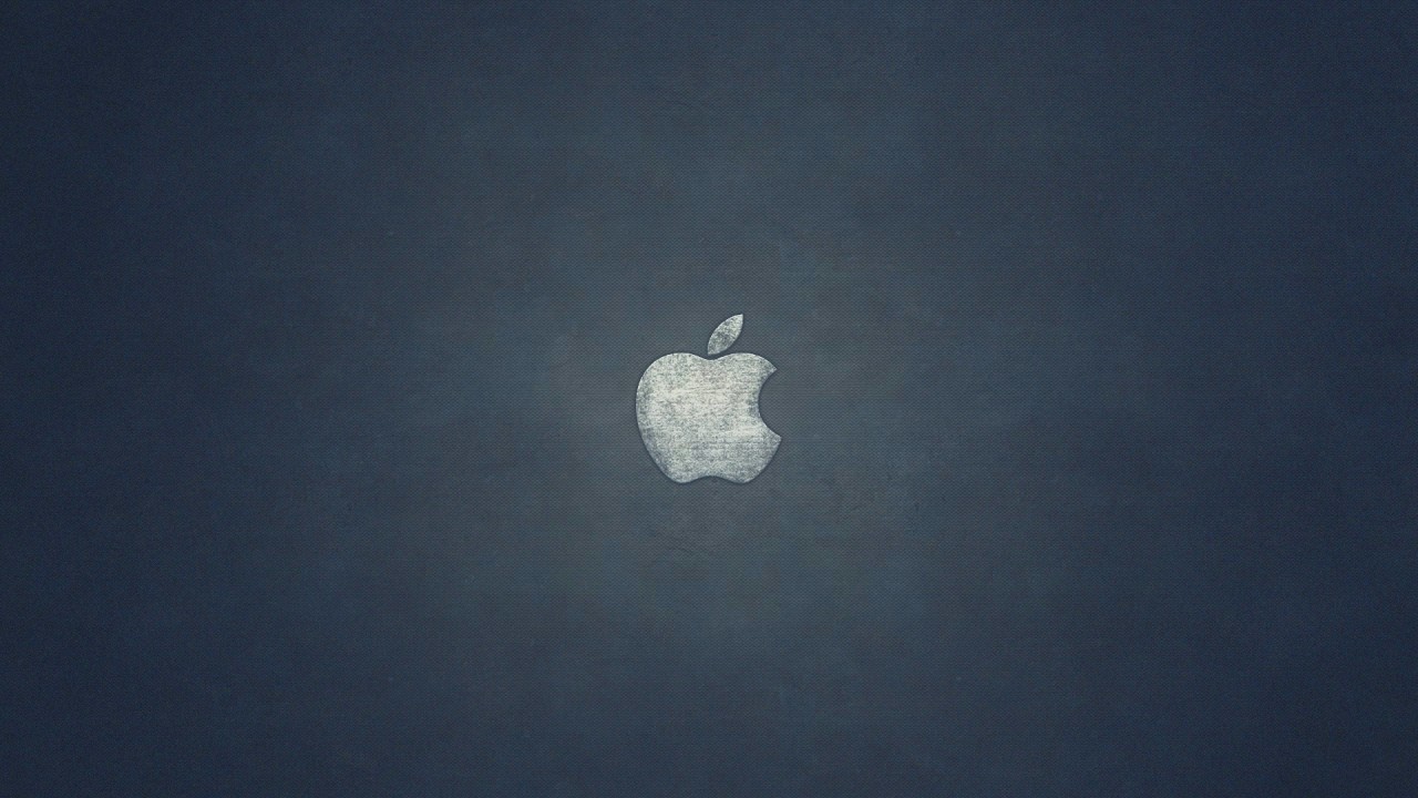 Grunge Apple Logo Wallpaper for Desktop 1280x720