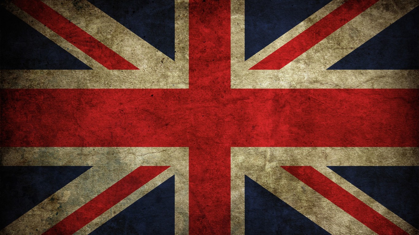 Grunge Flag Of The United Kingdom Wallpaper for Desktop 1366x768