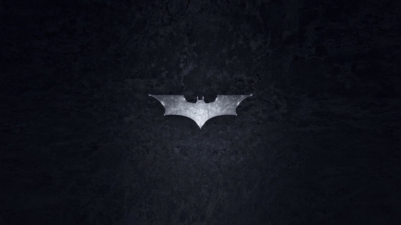 Grungy Batman Dark Knight Logo Wallpaper for Desktop 1280x720