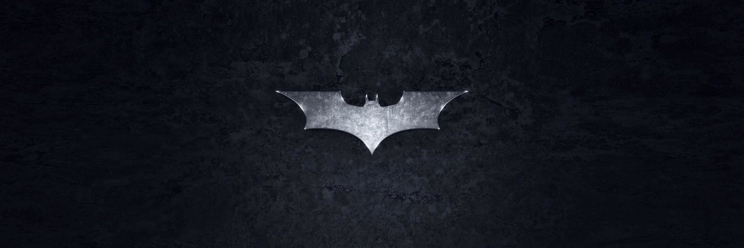 Grungy Batman Dark Knight Logo Wallpaper for Social Media Twitter Header