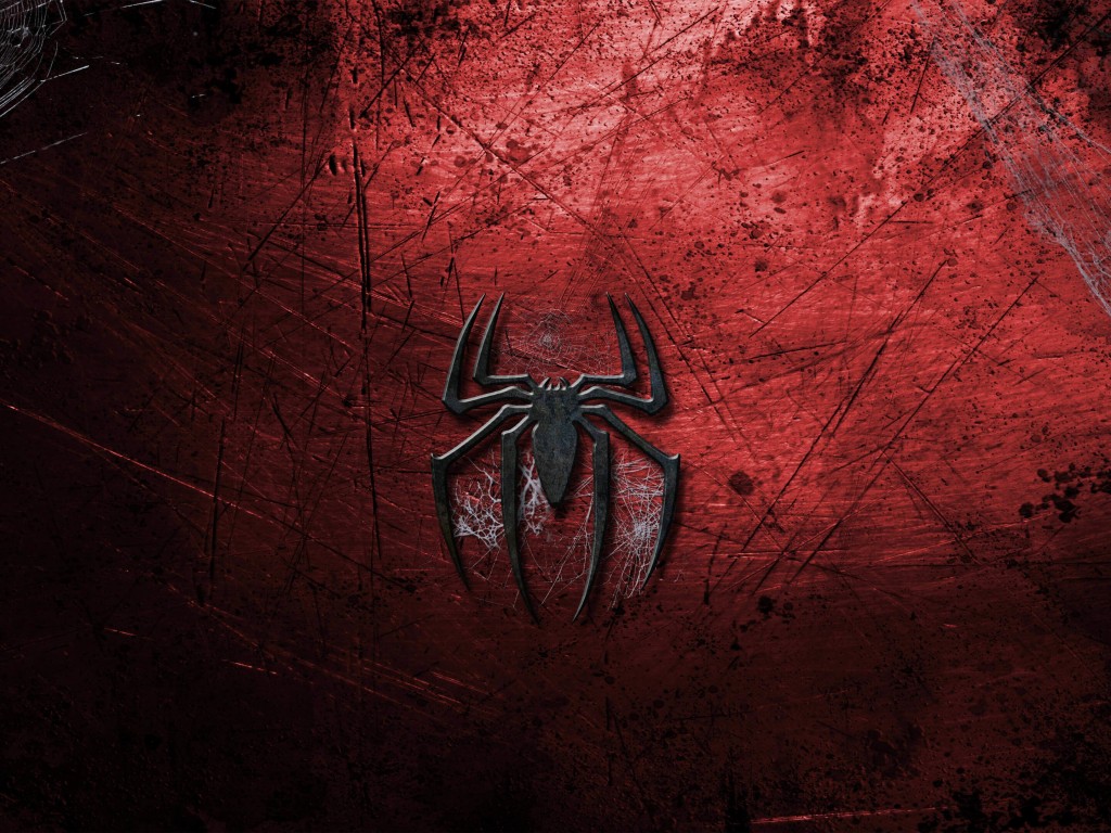 Grungy Spider-Man Logo Wallpaper for Desktop 1024x768