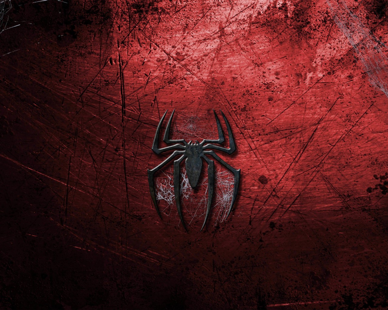 Grungy Spider-Man Logo Wallpaper for Desktop 1280x1024