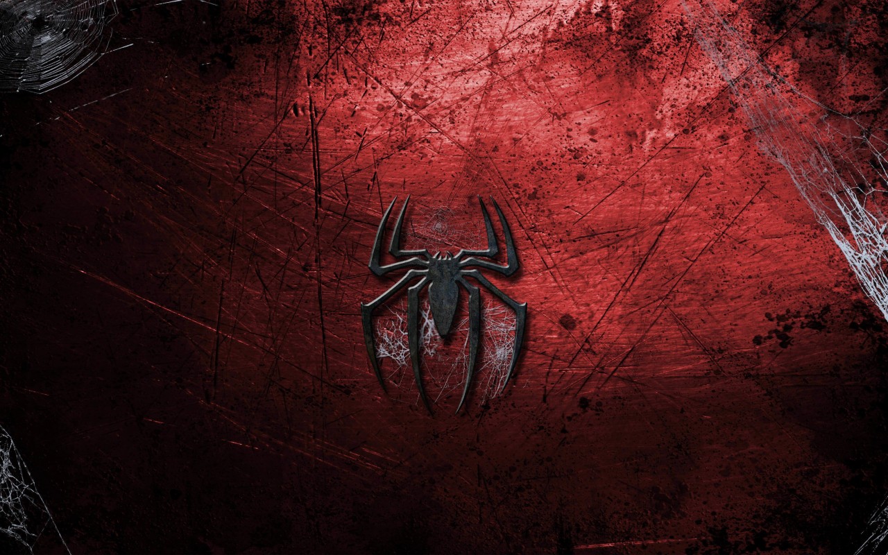 Grungy Spider-Man Logo Wallpaper for Desktop 1280x800