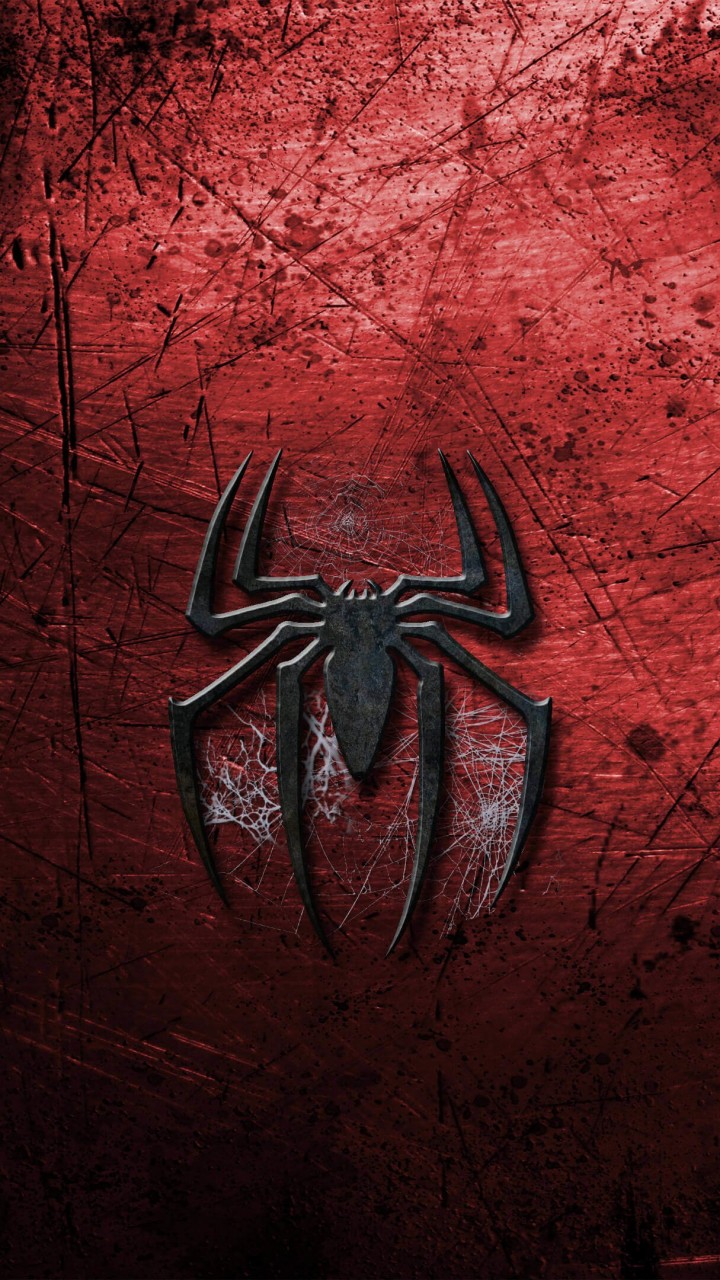 Grungy Spider-Man Logo Wallpaper for HTC One mini
