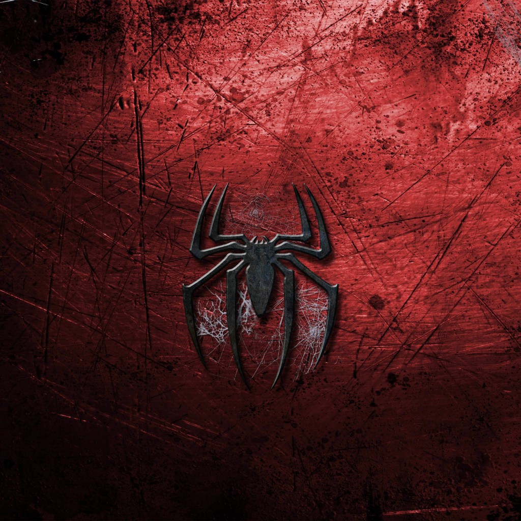Grungy Spider-Man Logo Wallpaper for Apple iPad 2