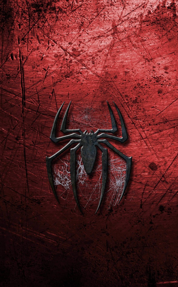 Grungy Spider-Man Logo Wallpaper for Apple iPhone 4 / 4s