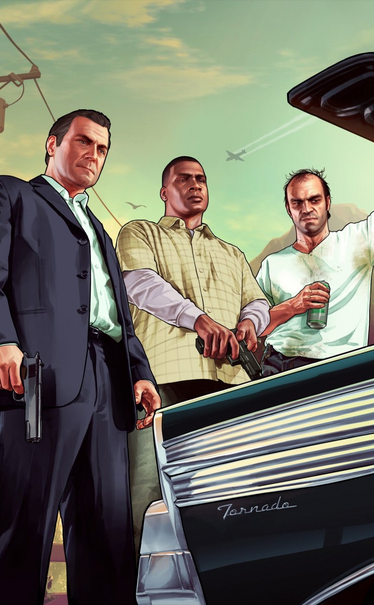Gta 5 Characters Wallpaper for Apple iPhone 4 / 4s
