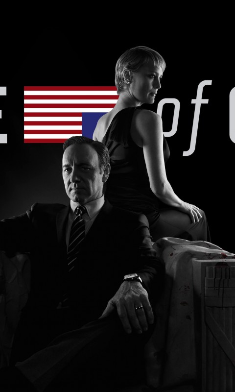 House of Cards - Black & White Wallpaper for SAMSUNG Galaxy S3 Mini