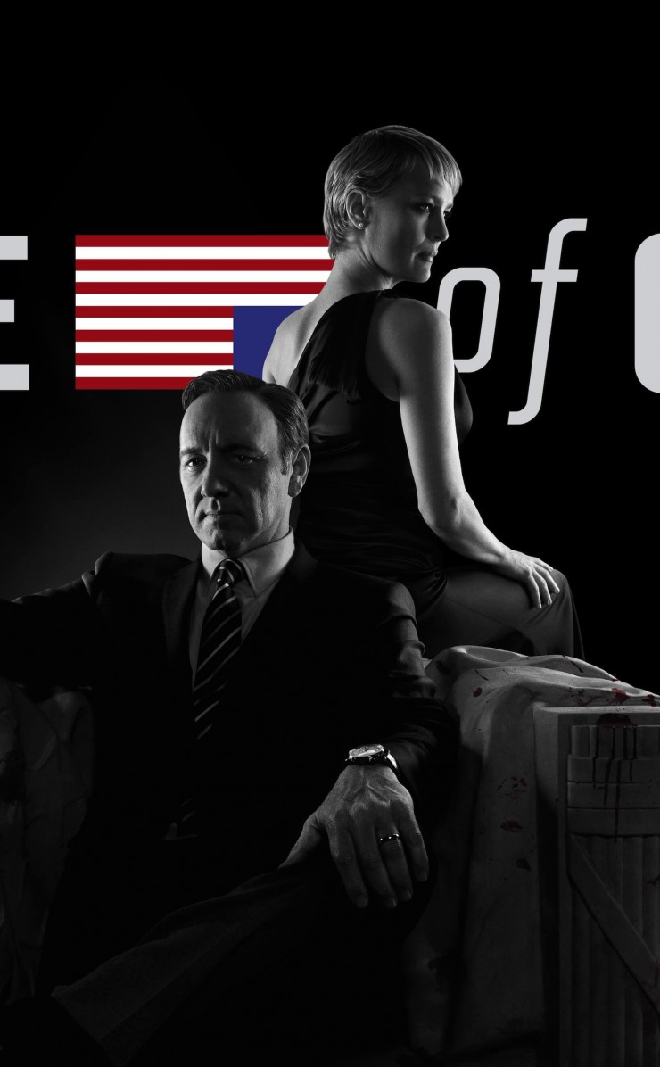 House of Cards - Black & White Wallpaper for Apple iPhone 4 / 4s