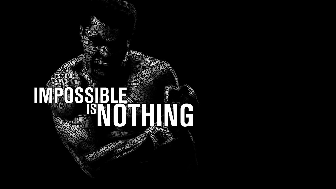 Impossible Is Nothing - Muhammad Ali Wallpaper for Desktop 1366x768