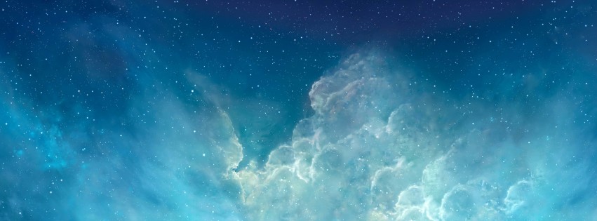 iOS Nebula Wallpaper for Social Media Facebook Cover
