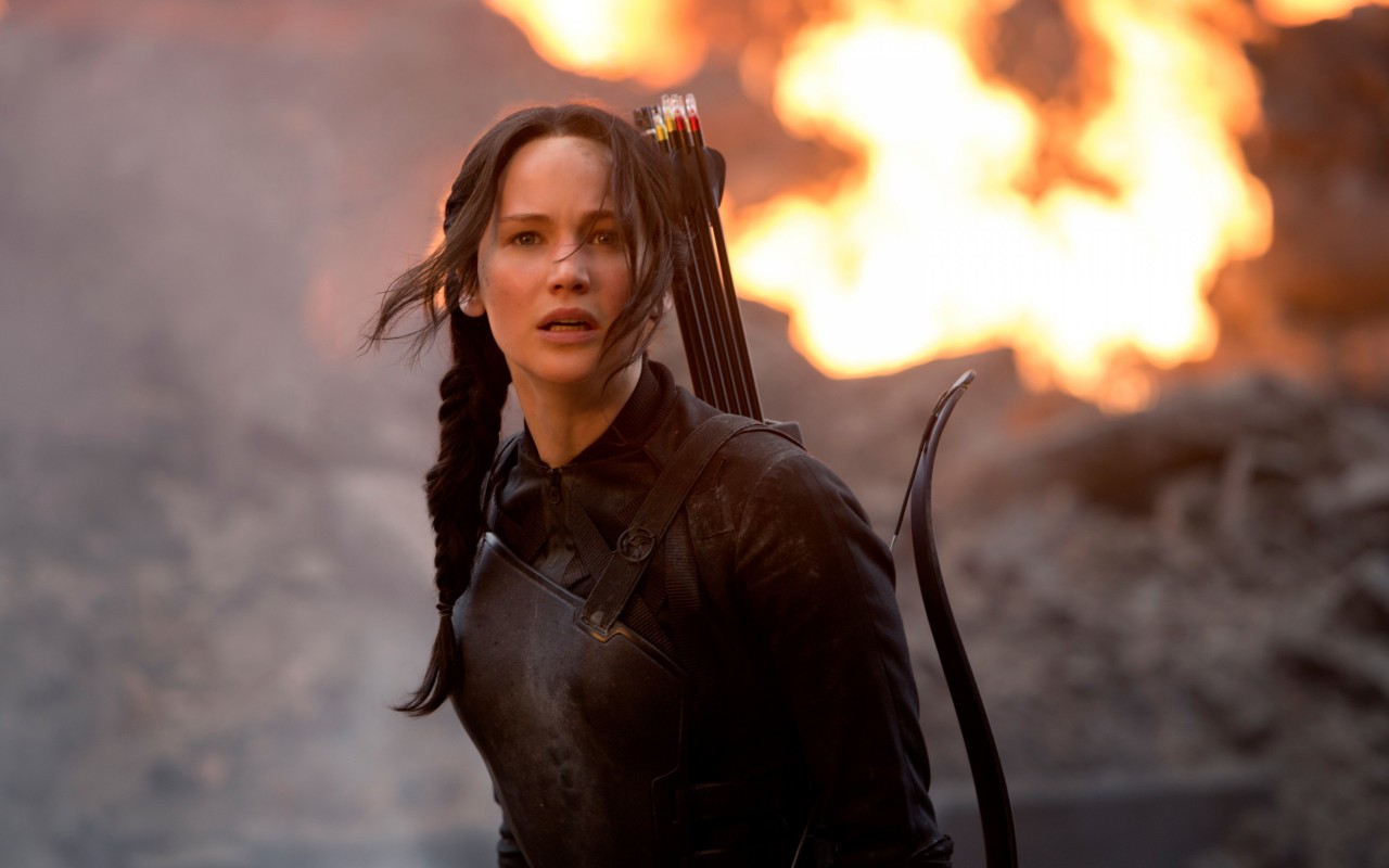 Jennifer Lawrence in The Hunger Games Wallpaper for Desktop 1280x800