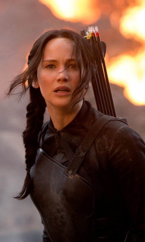 Jennifer Lawrence in The Hunger Games Wallpaper for SAMSUNG Galaxy S3 Mini