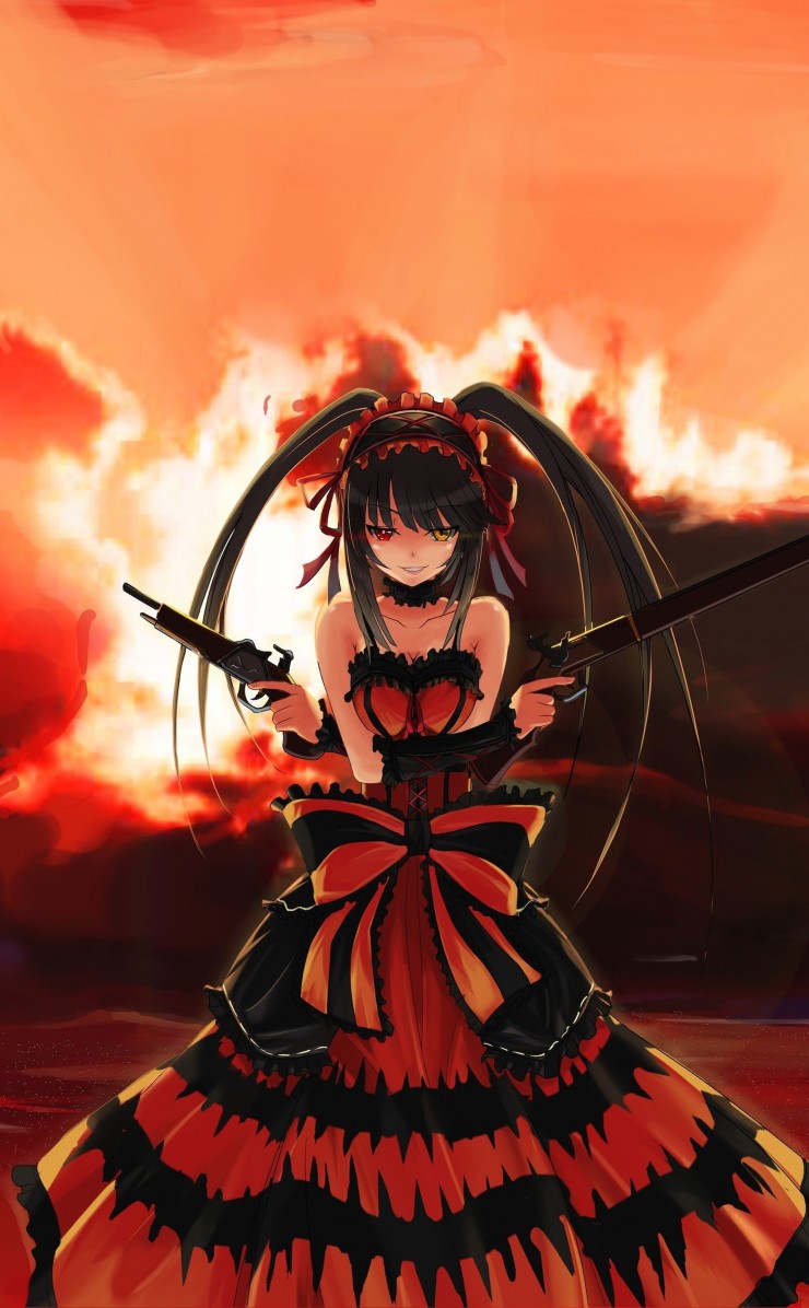 Kurumi Tokisaki "Nightmare" - Date A Live Wallpaper for Apple iPhone 4 / 4s