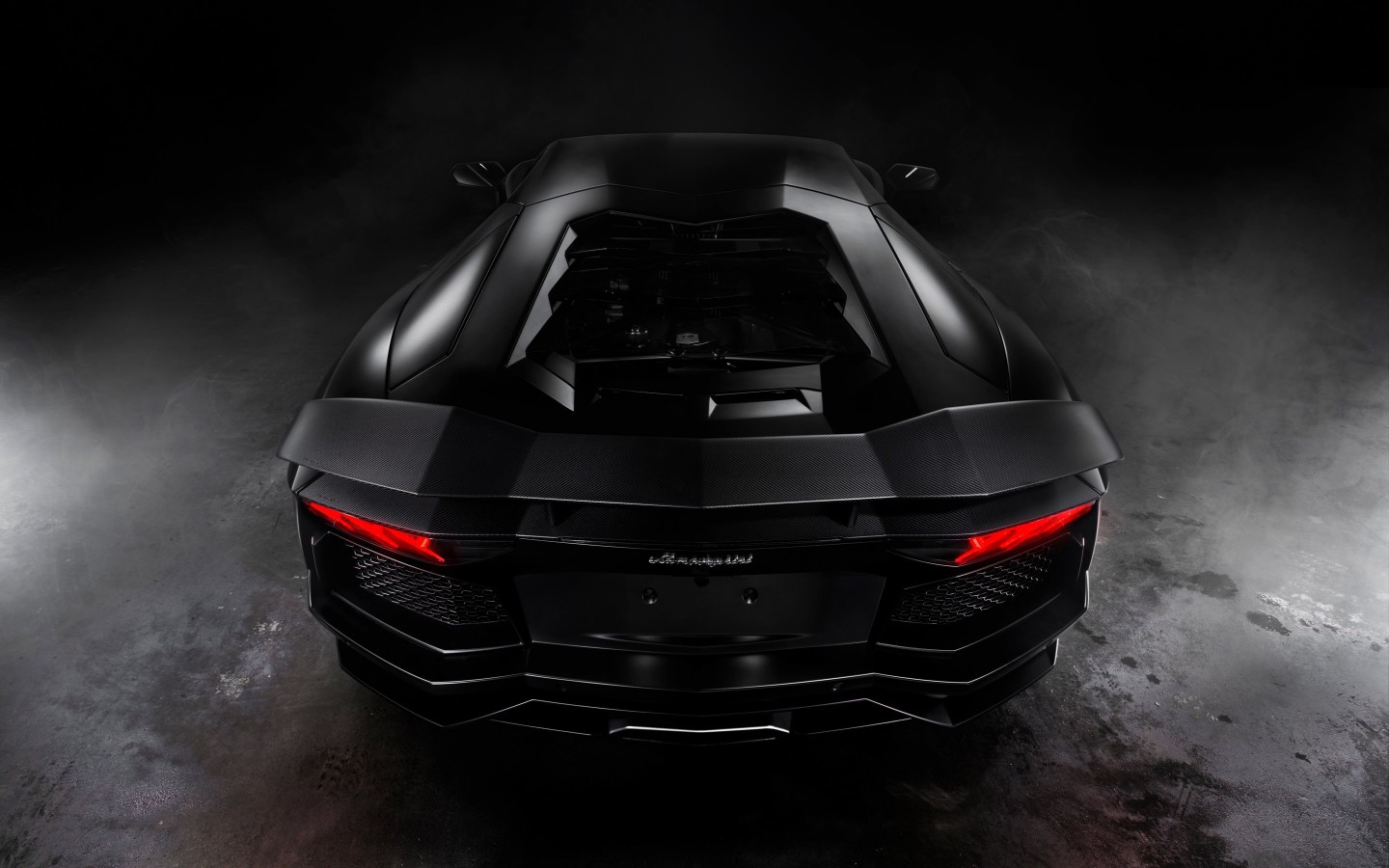 Lamborghini Aventador Matte Black Wallpaper for Desktop 1440x900
