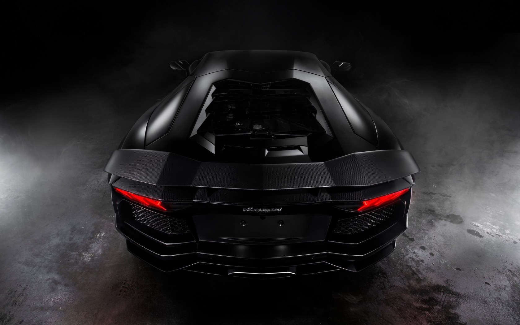 Lamborghini Aventador Matte Black Wallpaper for Desktop 1680x1050