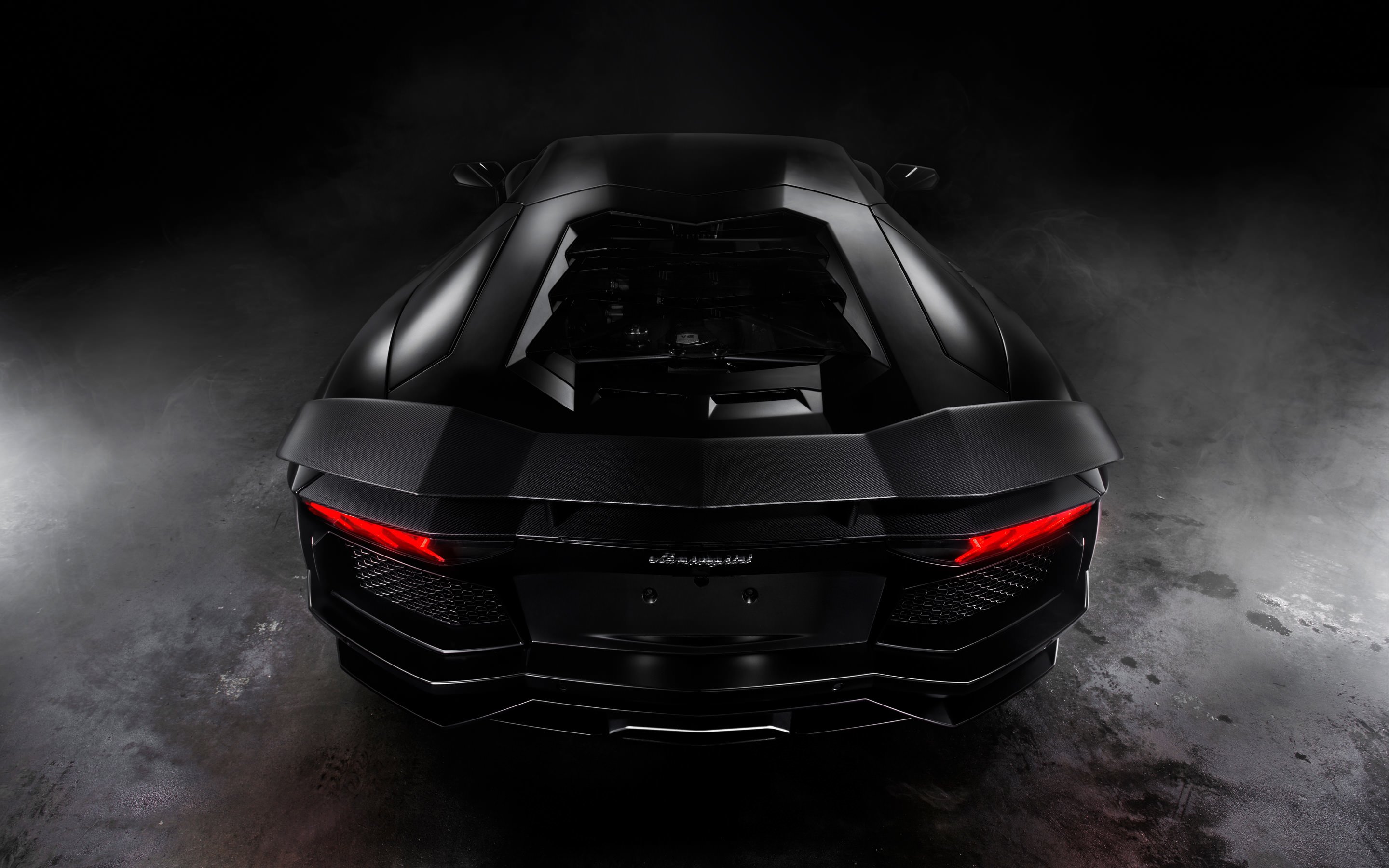 Lamborghini Aventador Matte Black Wallpaper for Desktop 2880x1800