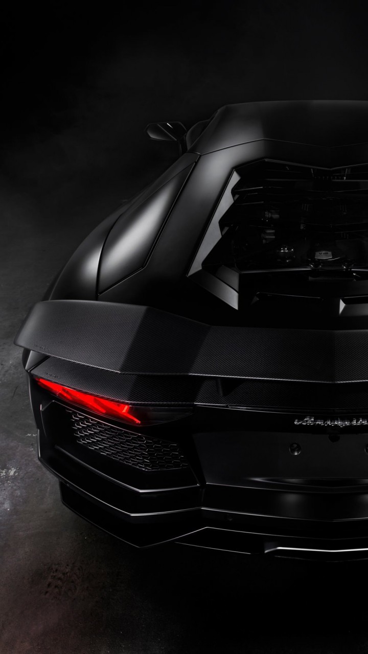 Lamborghini Aventador Matte Black Wallpaper for Motorola Droid Razr HD