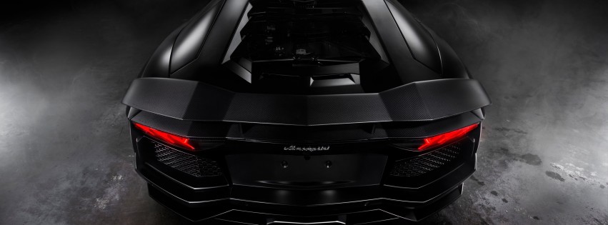 Lamborghini Aventador Matte Black Wallpaper for Social Media Facebook Cover