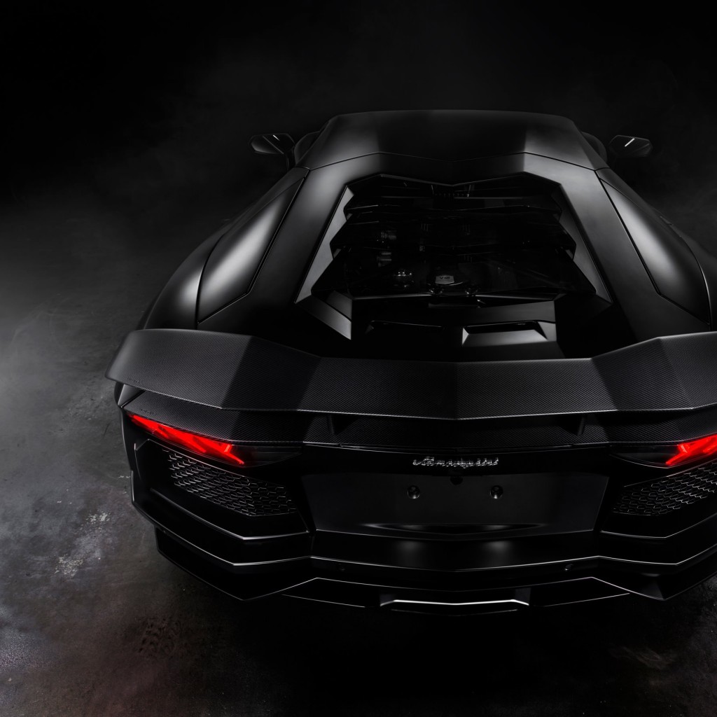 Lamborghini Aventador Matte Black Wallpaper for Apple iPad 2