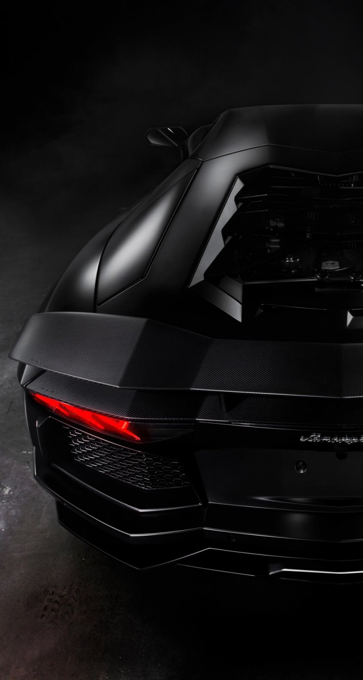 Lamborghini Aventador Matte Black Wallpaper for Apple iPhone 5 / 5s