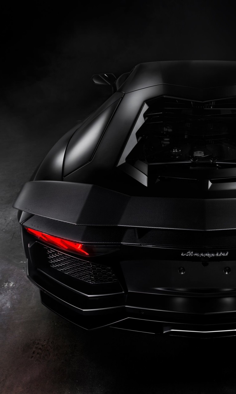 Lamborghini Aventador Matte Black Wallpaper for LG Optimus G