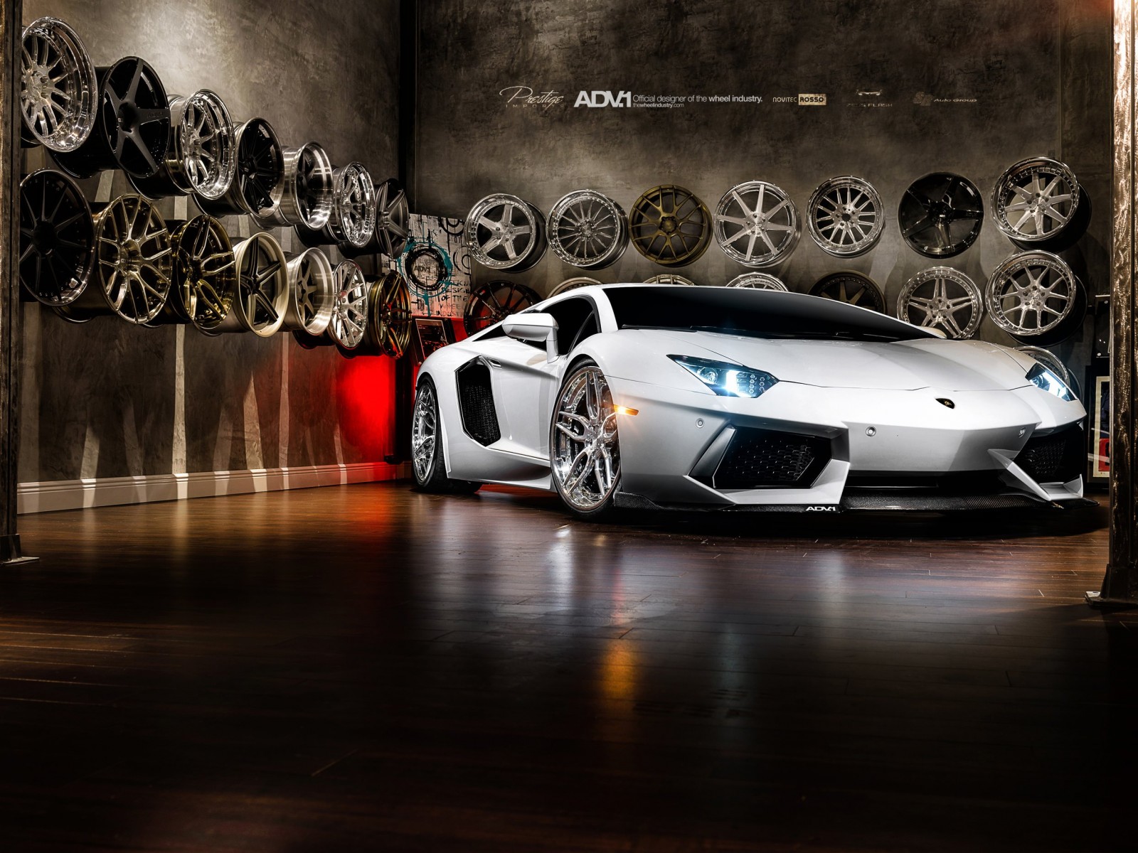 Lamborghini Aventador On ADV.1 Wheels Wallpaper for Desktop 1600x1200