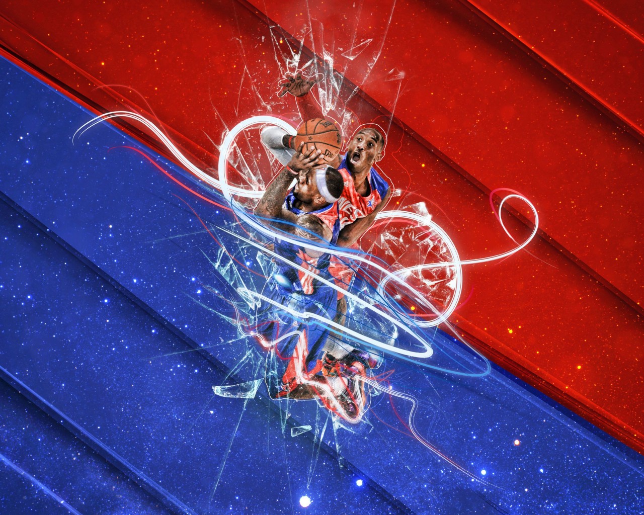 LeBron James Vs Kobe Bryant - NBA - Basketball Wallpaper for Desktop 1280x1024