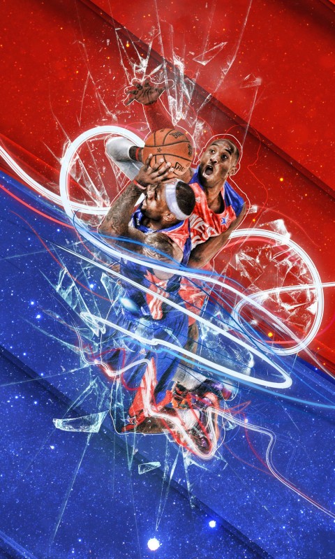 LeBron James Vs Kobe Bryant - NBA - Basketball Wallpaper for SAMSUNG Galaxy S3 Mini