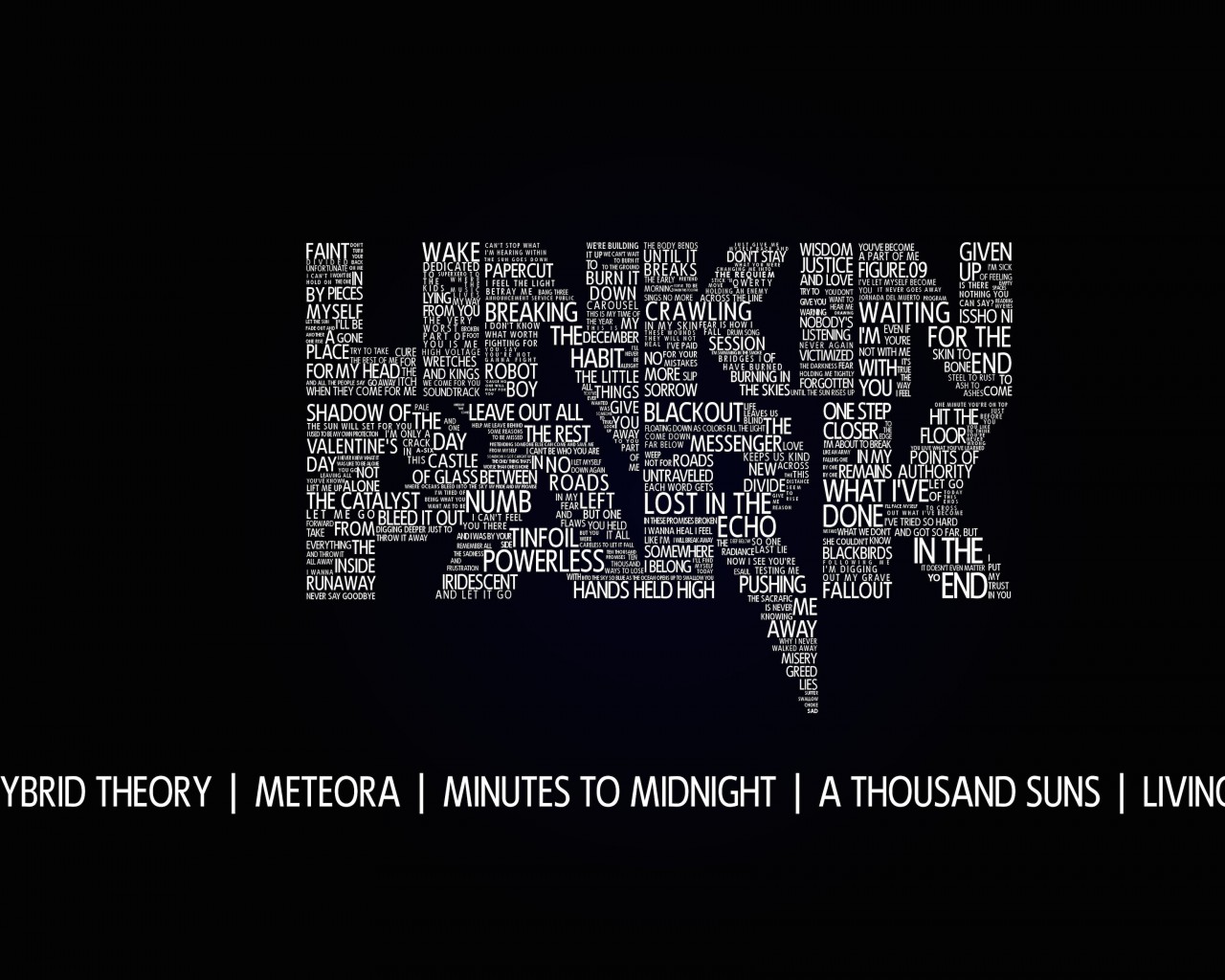 Linkin Park Typography Wallpaper for Desktop 1280x1024