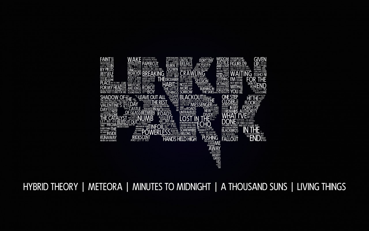 Linkin Park Typography Wallpaper for Desktop 1280x800