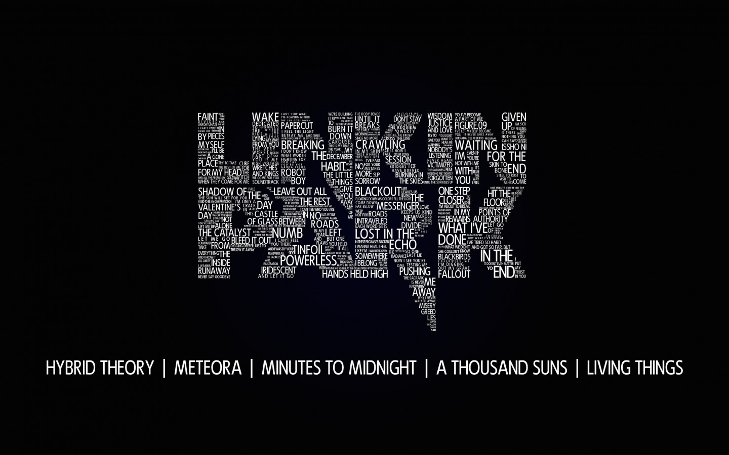 Linkin Park Typography Wallpaper for Desktop 1440x900