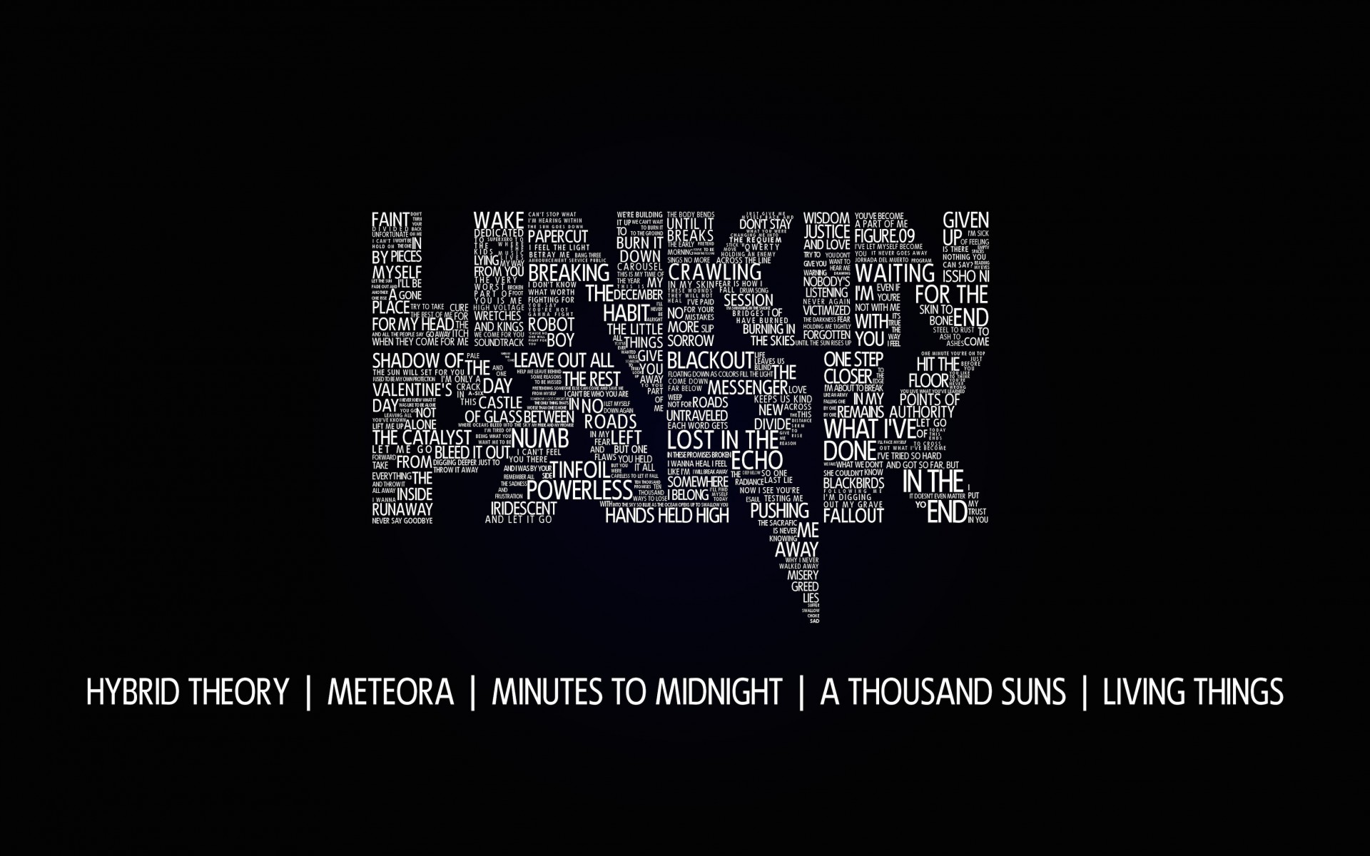 Linkin Park Typography Wallpaper for Desktop 1920x1200
