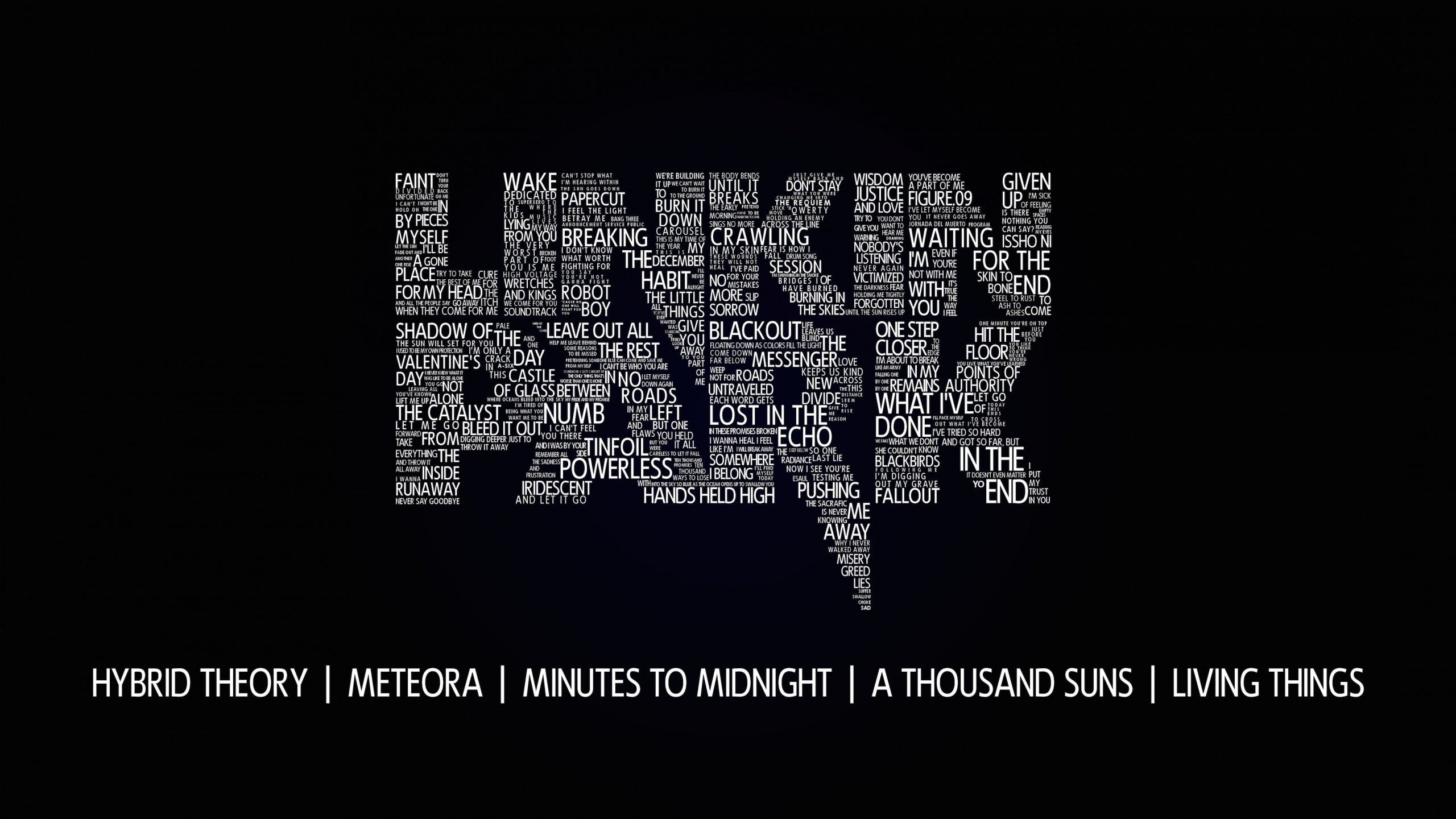 Linkin Park Typography Wallpaper for Desktop 2560x1440